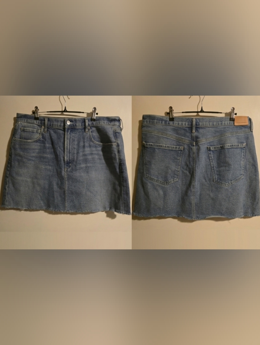 Citizens of Humanity denim Beatnik mini skirt.